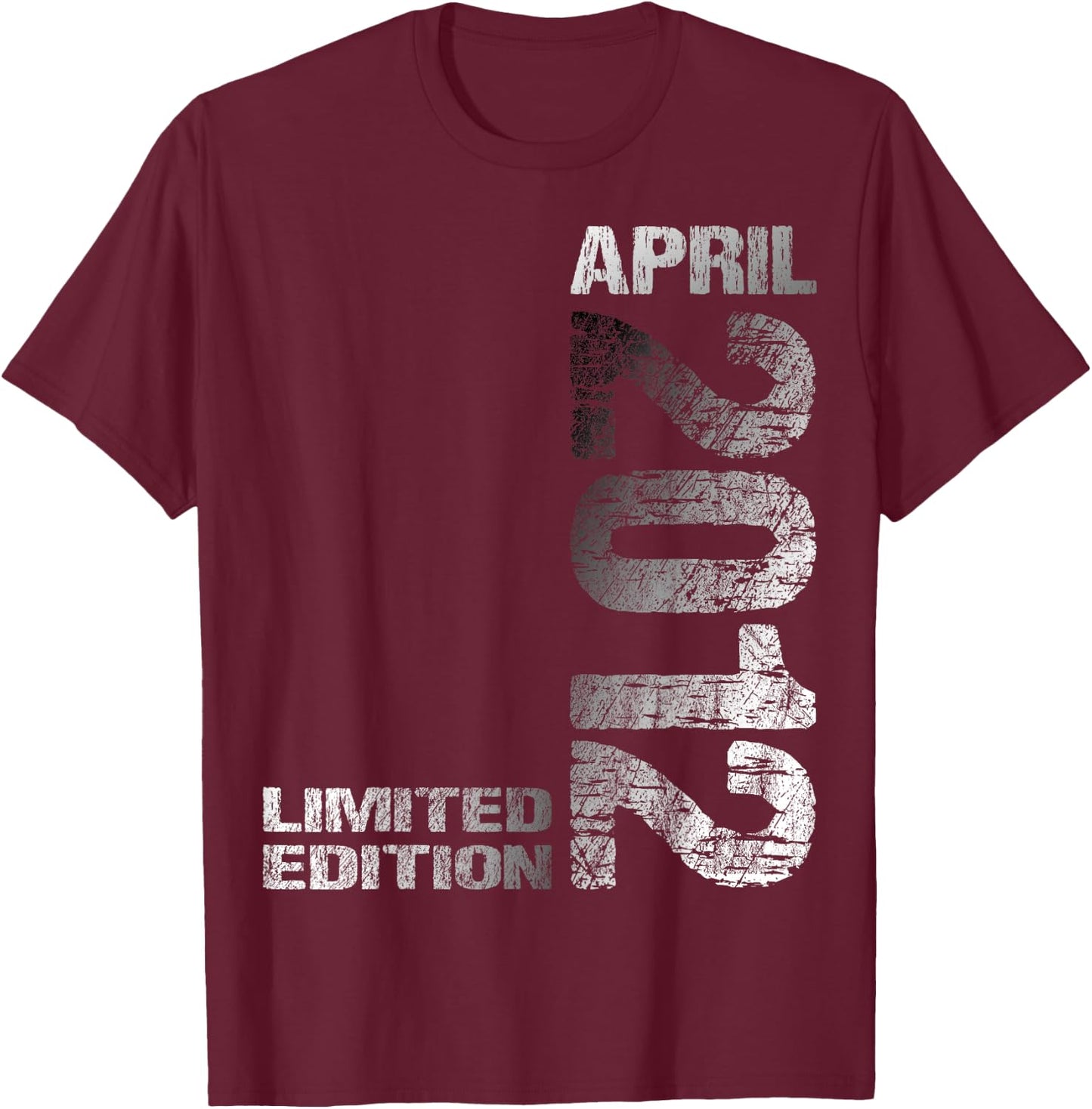 April 2012 Junge Mädchen 14. Geburtstag Limited Edition 14 T-Shirt - T-Shirt | Maroon