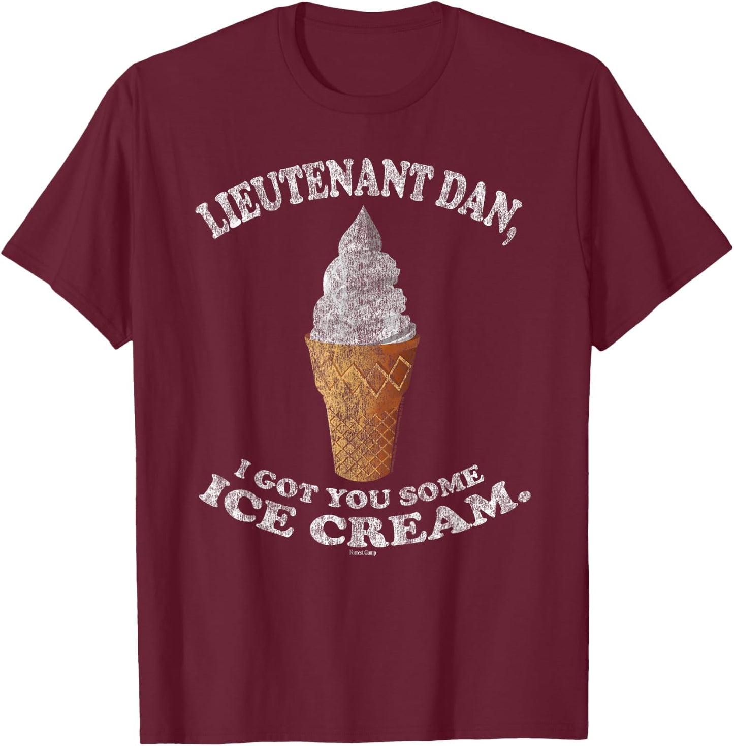 Forrest Gump Ice Cream T-Shirt - T-Shirt | Maroon