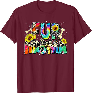 Fur Mama Tie Dye Leopard Mother's Day Dog Mom Life Dog Mama Men Women T-Shirt - T-Shirt | Maroon