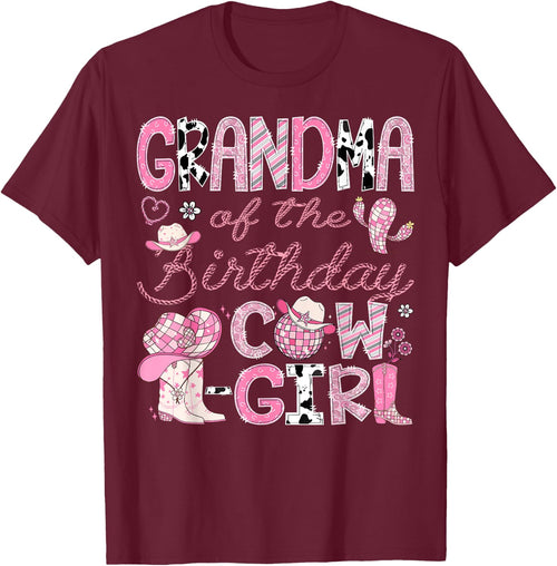 Grandma Of The Birthday Cow-Girl Rodeo CowGirl 1St Birthday