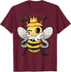 Cute Queen Bee T-Shirt - T-Shirt | Maroon