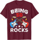 Being 50 Rocks Guitar Funny 50th Birthday T-Shirt - T-Shirt | Maroon