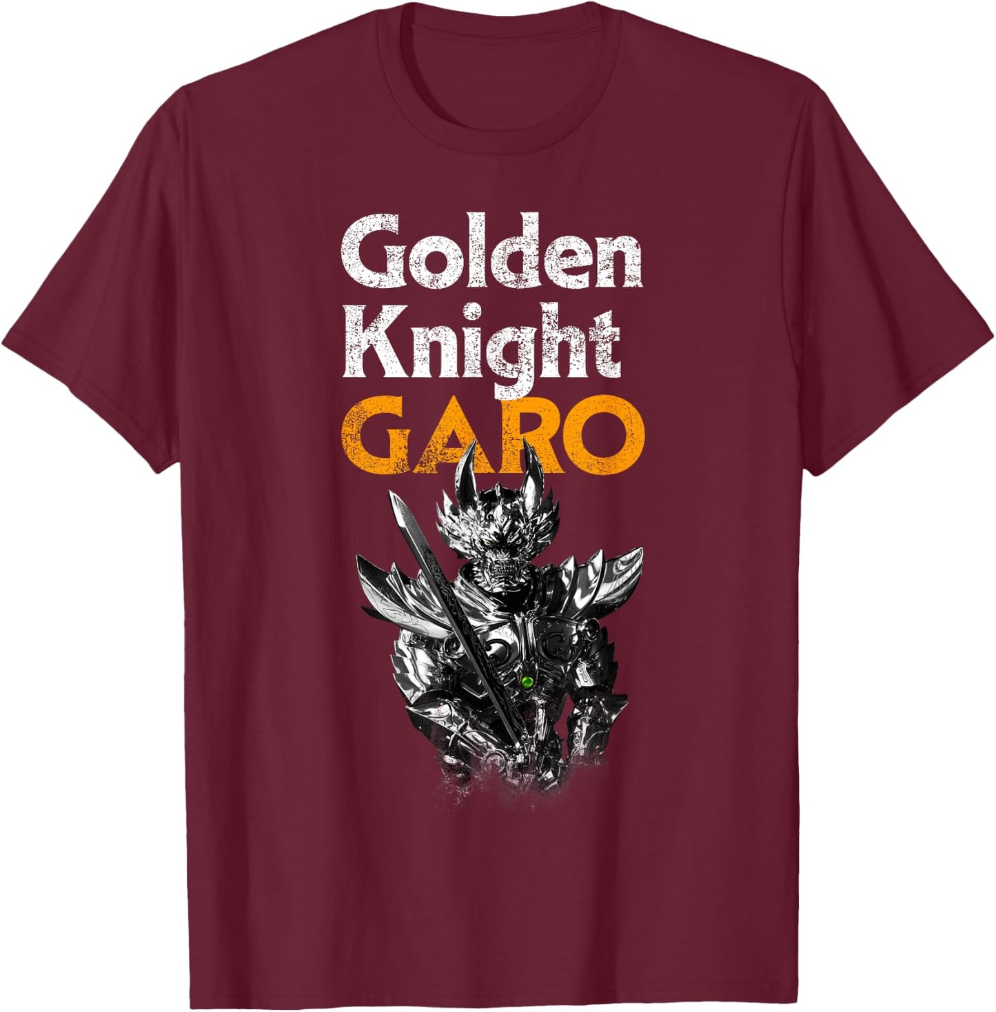 【GARO】 Golden Knight GARO T-Shirt - T-Shirt | Maroon