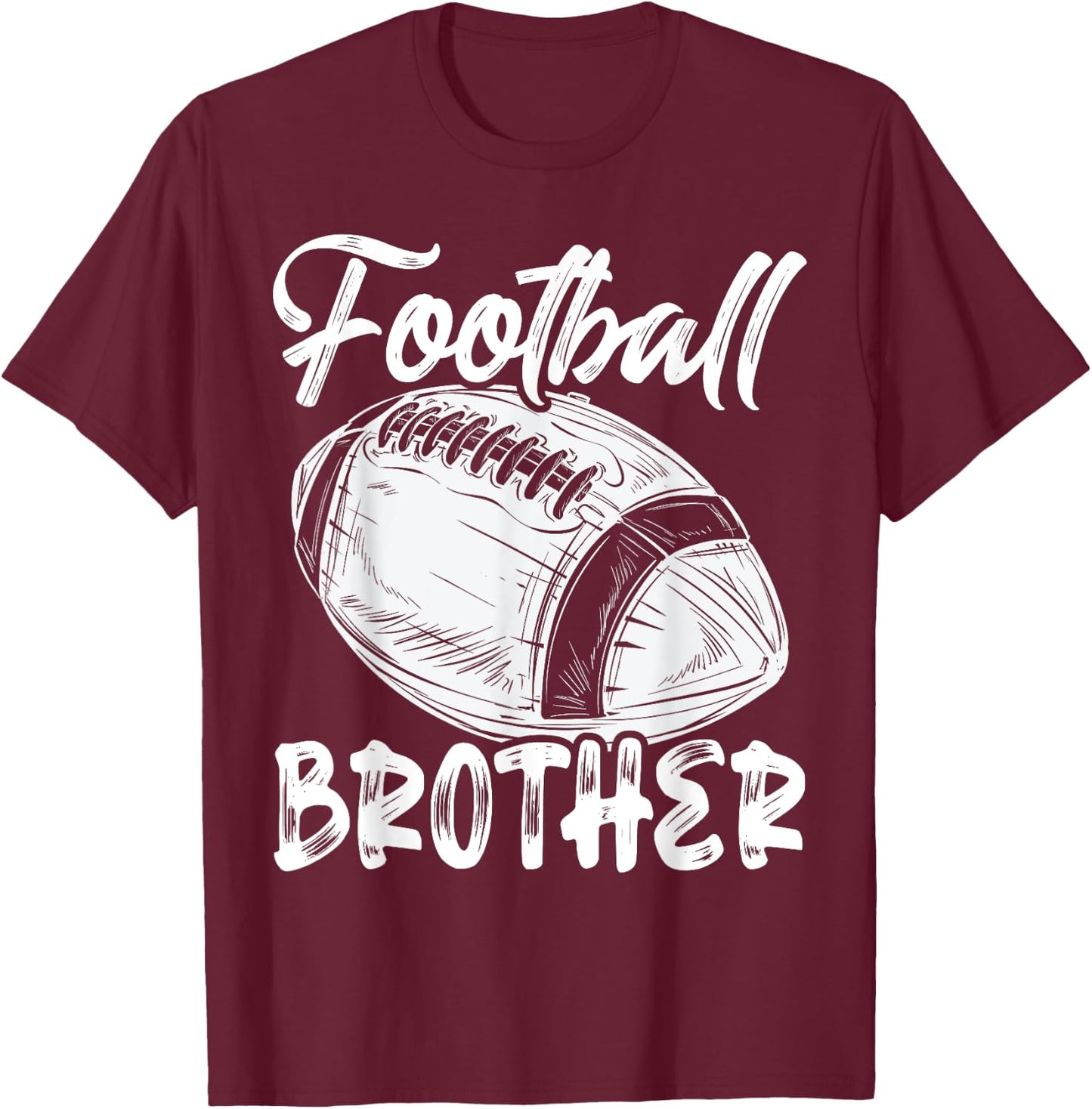 Football Brother Family Matching Players Fathers Day T-Shirt - T-Shirt | Maroon