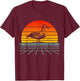 Duck Vintage Retro Sunset 80s Duck Lover T-Shirt - T-Shirt | Maroon