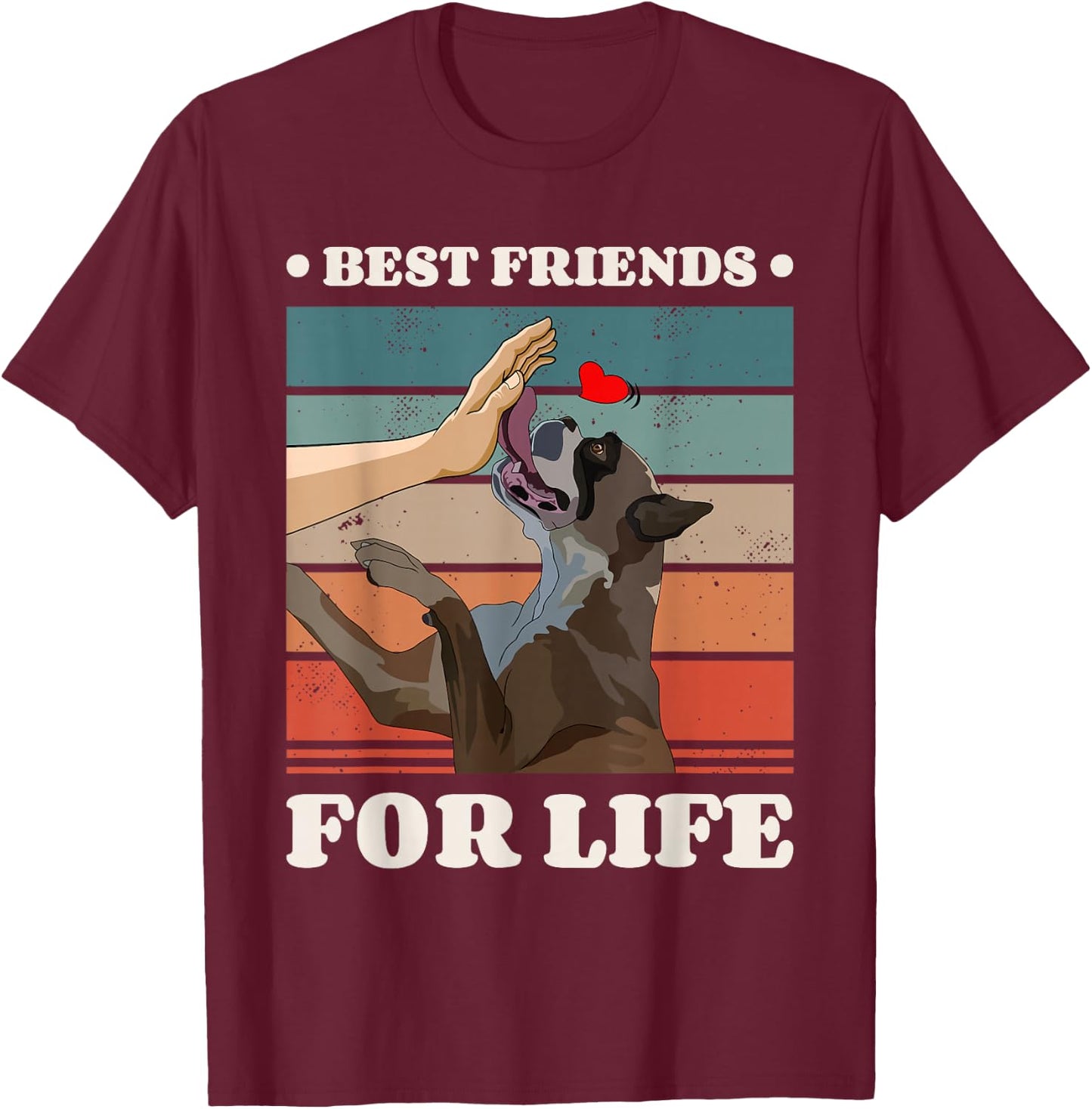 Boxer Dog Boxers T-Shirt - T-Shirt | Maroon