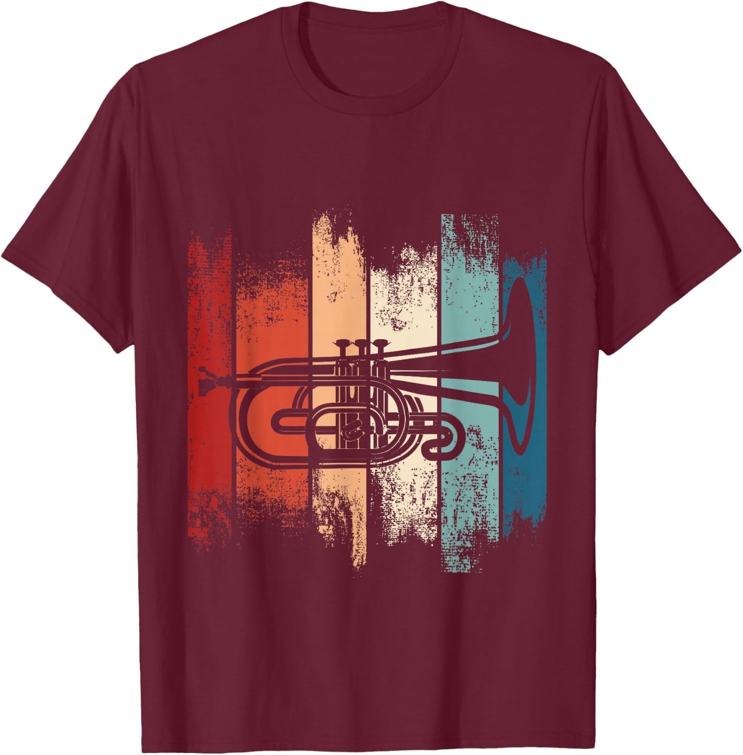 Mellophone Mellophonist Marching Band Funny Retro Apparel T-Shirt - T-Shirt | Maroon