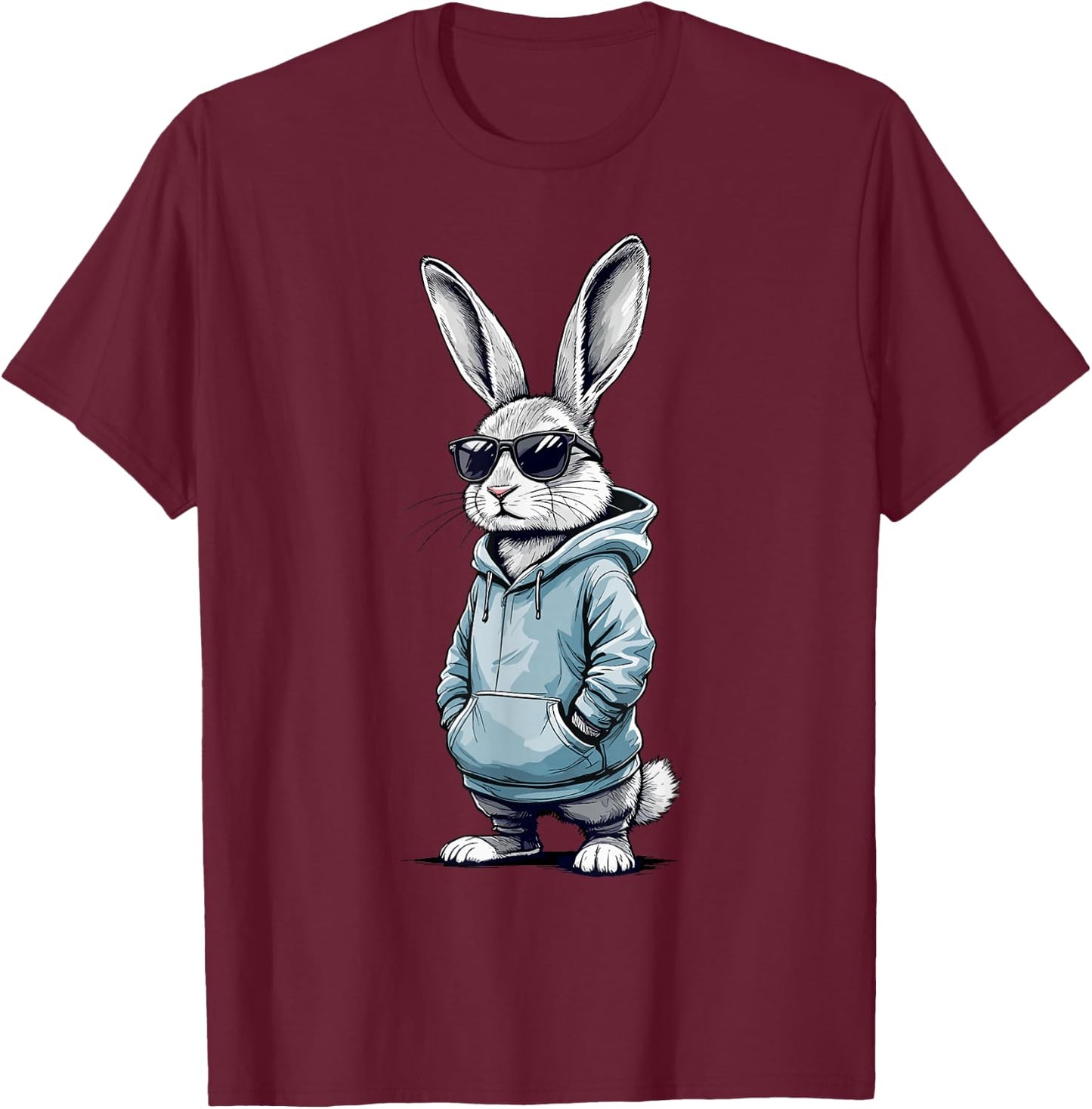 Cool Daddy Easter Bunny Dad Kids Boys Easter T-Shirt - T-Shirt | Maroon