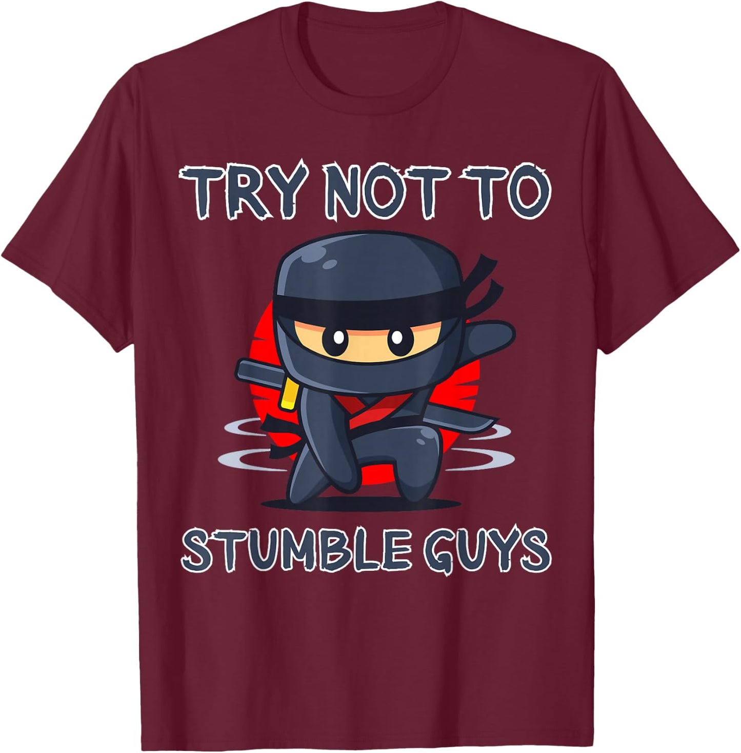 Ninja Moves Apparel , Black, S T-Shirt - T-Shirt | Maroon