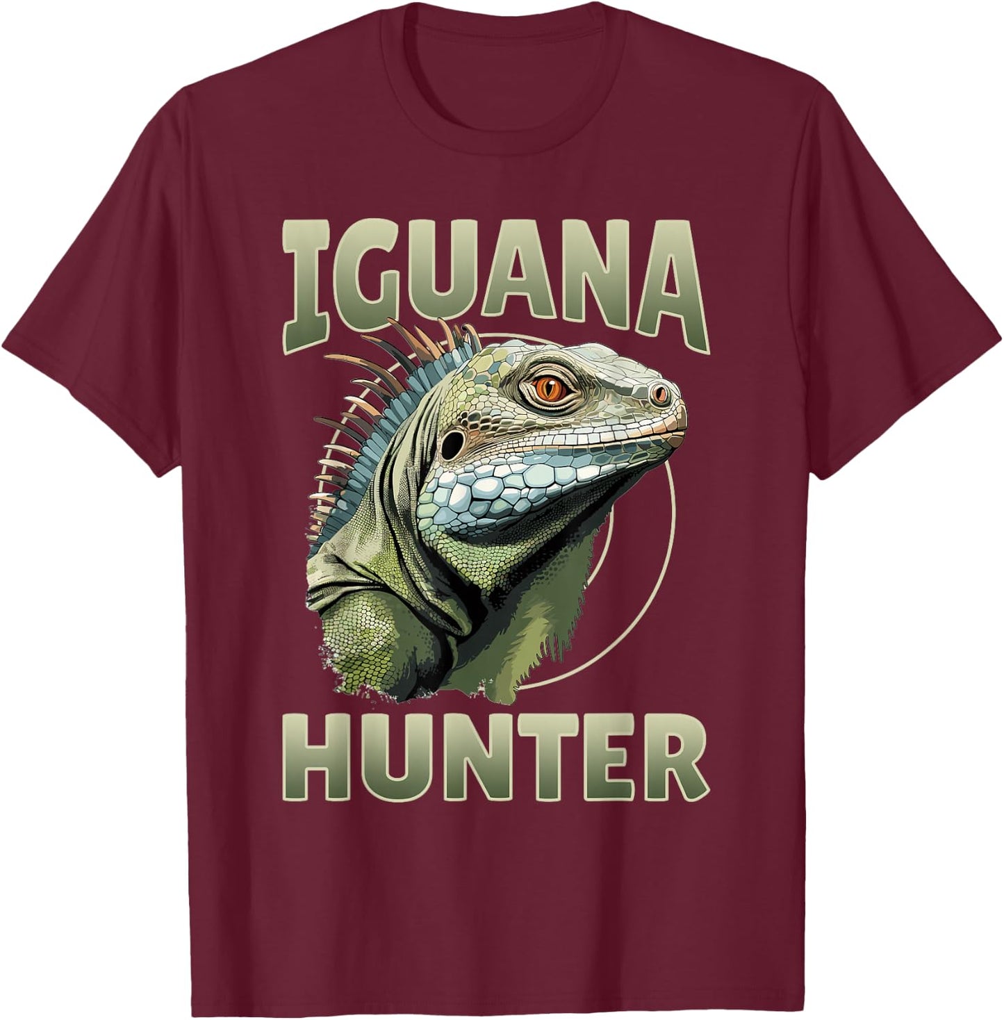 Iguana Reptile Lover Herpetology - Iguana Hunter T-Shirt - T-Shirt | Maroon