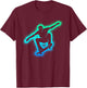 Skate Skateboarder Skater Child Man Boy Skateboard , Black, S T-Shirt - T-Shirt | Maroon