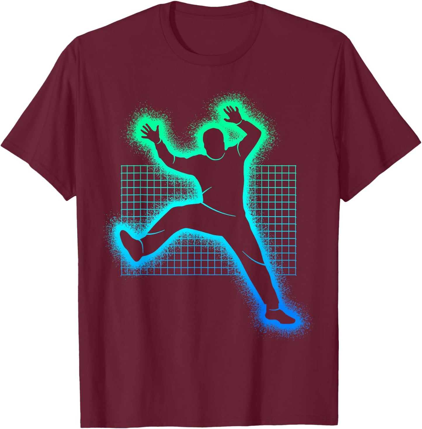 Handball Player and Boys - Goalkeeper , Black, S T-Shirt - T-Shirt | Maroon