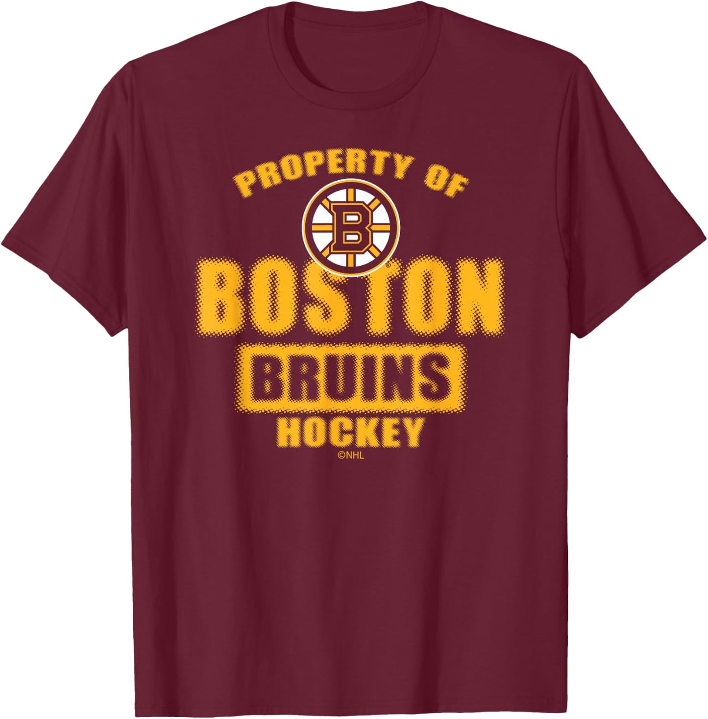 Boston Bruins Property Black Officially Licensed T-Shirt - T-Shirt | Maroon