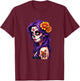 Dia de los Muertos Head Mexican Woman Mexico Sugar Skull , Black, Female X-Small T-Shirt - T-Shirt | Maroon