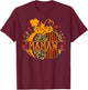 Mamaw Leopard Floral Pumpkin Fall Autumn Thanksgiving T-Shirt - T-Shirt | Maroon