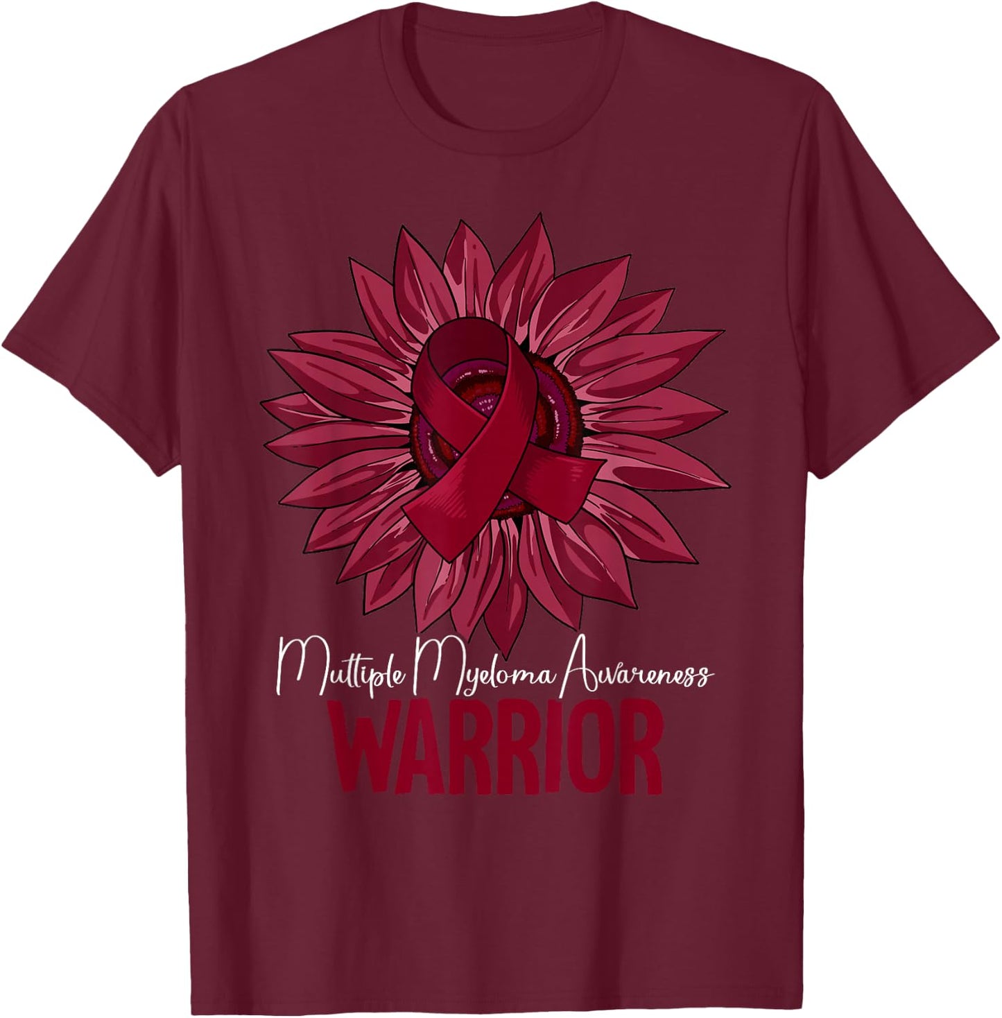 Warrior Multiple Myeloma Awareness T-Shirt - T-Shirt | Maroon