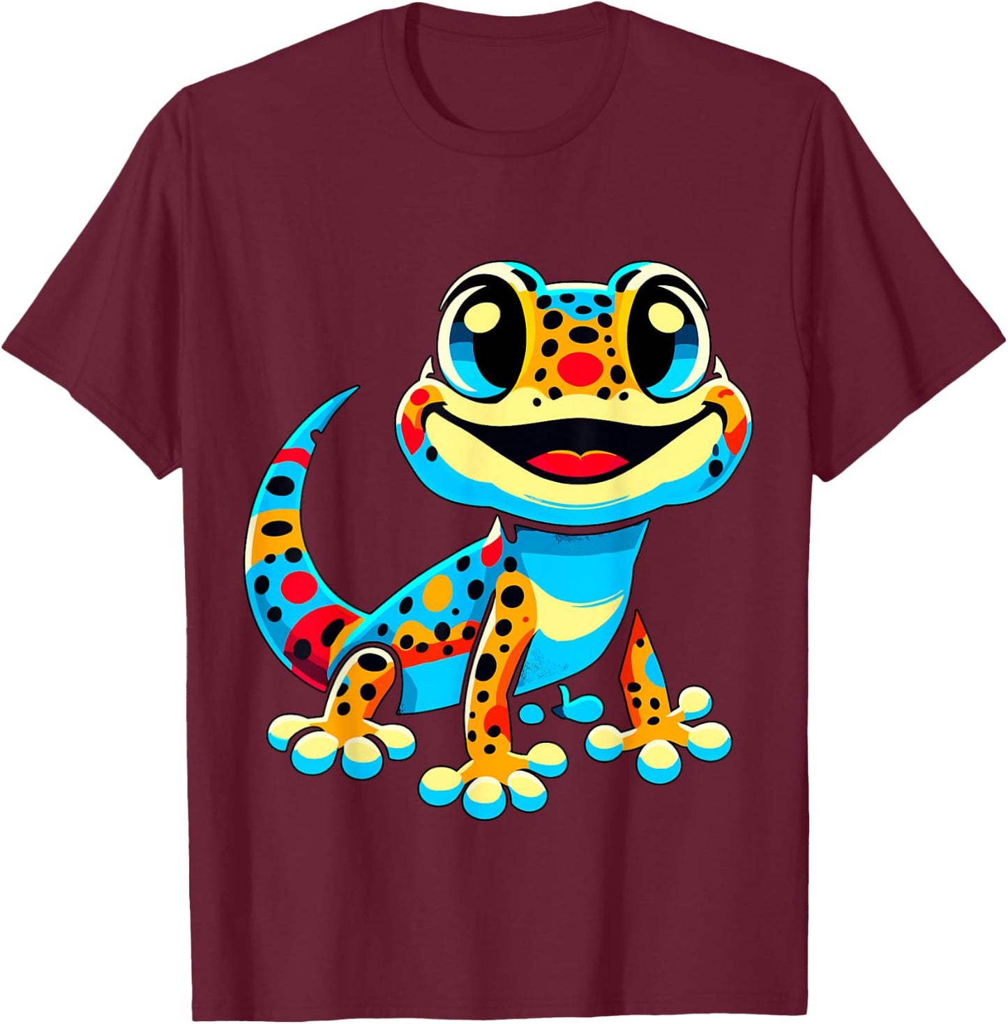 Leopard Gecko T-Shirt - T-Shirt | Maroon