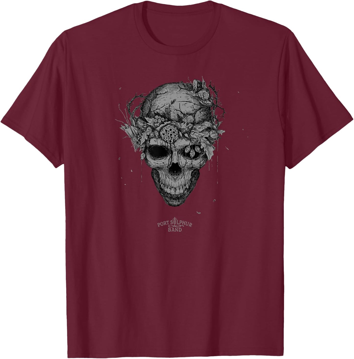 Hunt: Showdown 1896 Port Sulphur Band Dressed to Die , Black, S T-Shirt - T-Shirt | Maroon