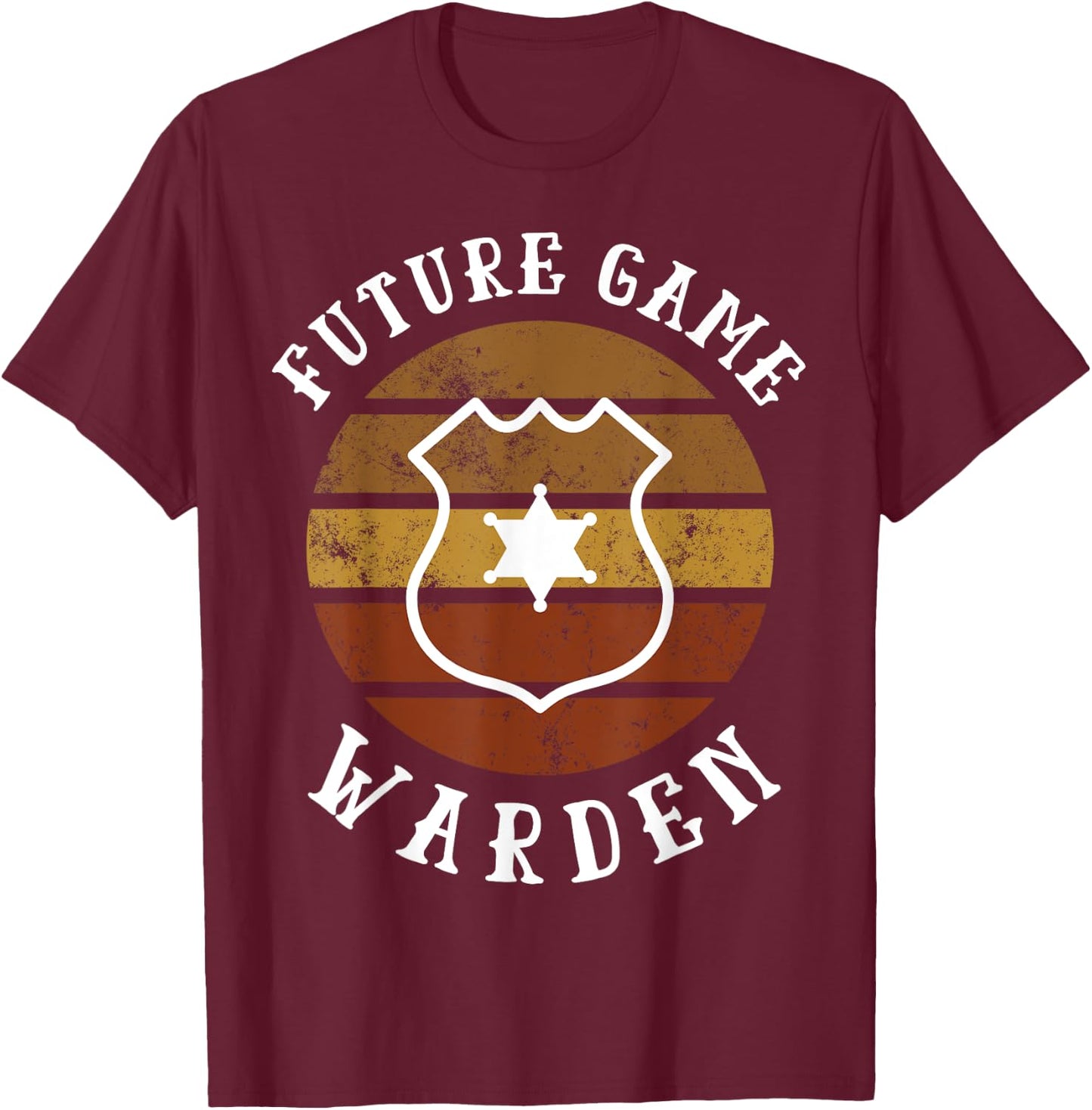 Future Game Warden Shirt Retro Funny Game Warden T-Shirt - T-Shirt | Maroon