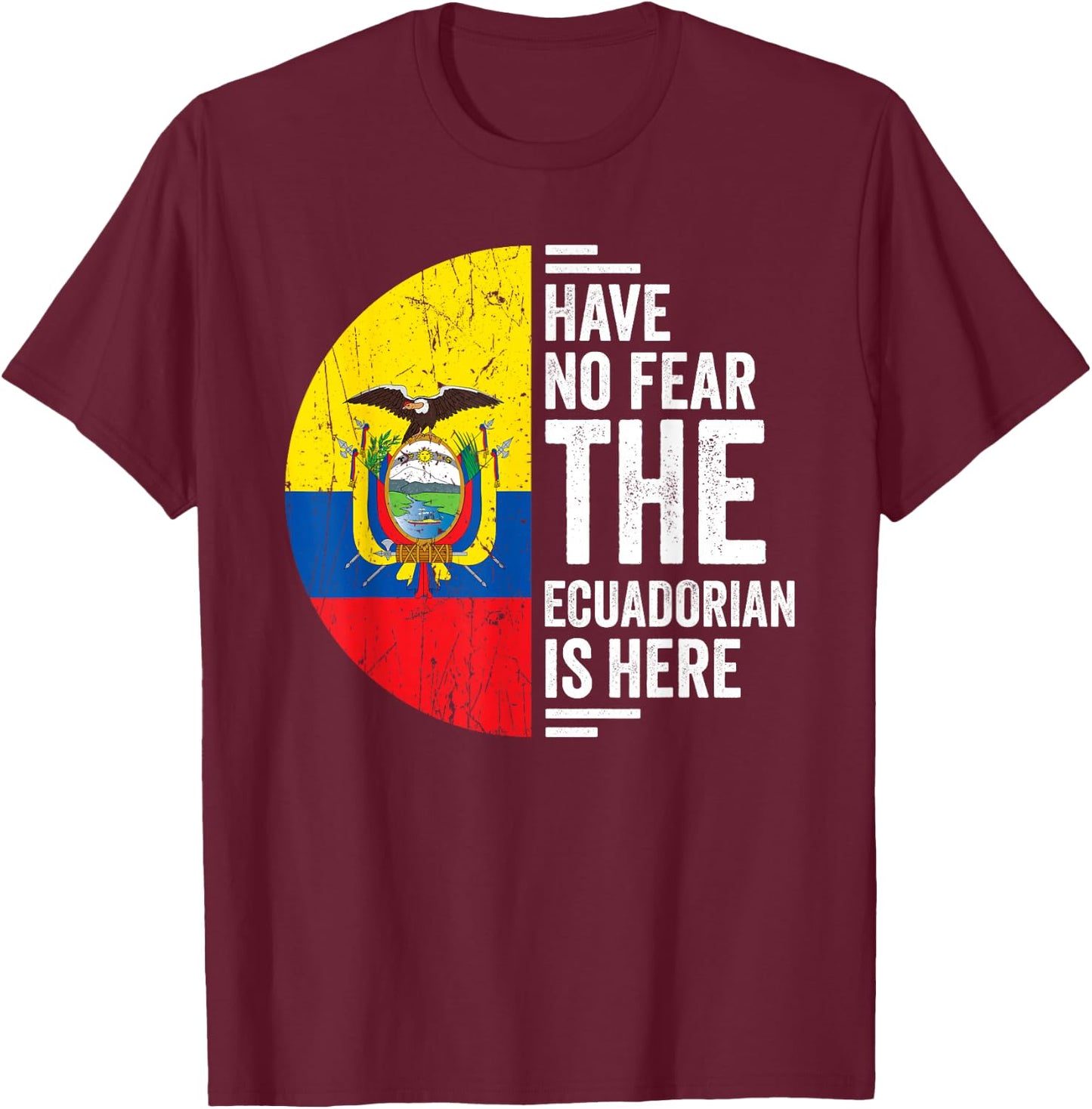 Ecuadorian Roots Outfit Funny Ecuador Heritage Men Women T-Shirt - T-Shirt | Maroon