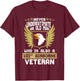 Never Underestimate An Old Man 101st Airborne Veteran T-Shirt - T-Shirt | Maroon