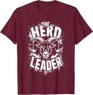 Inspirational Ram Herd Leader Goat Farmer Rancher T-Shirt - T-Shirt | Maroon