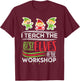 Christmas Teacher Elf T-Shirt - T-Shirt | Maroon