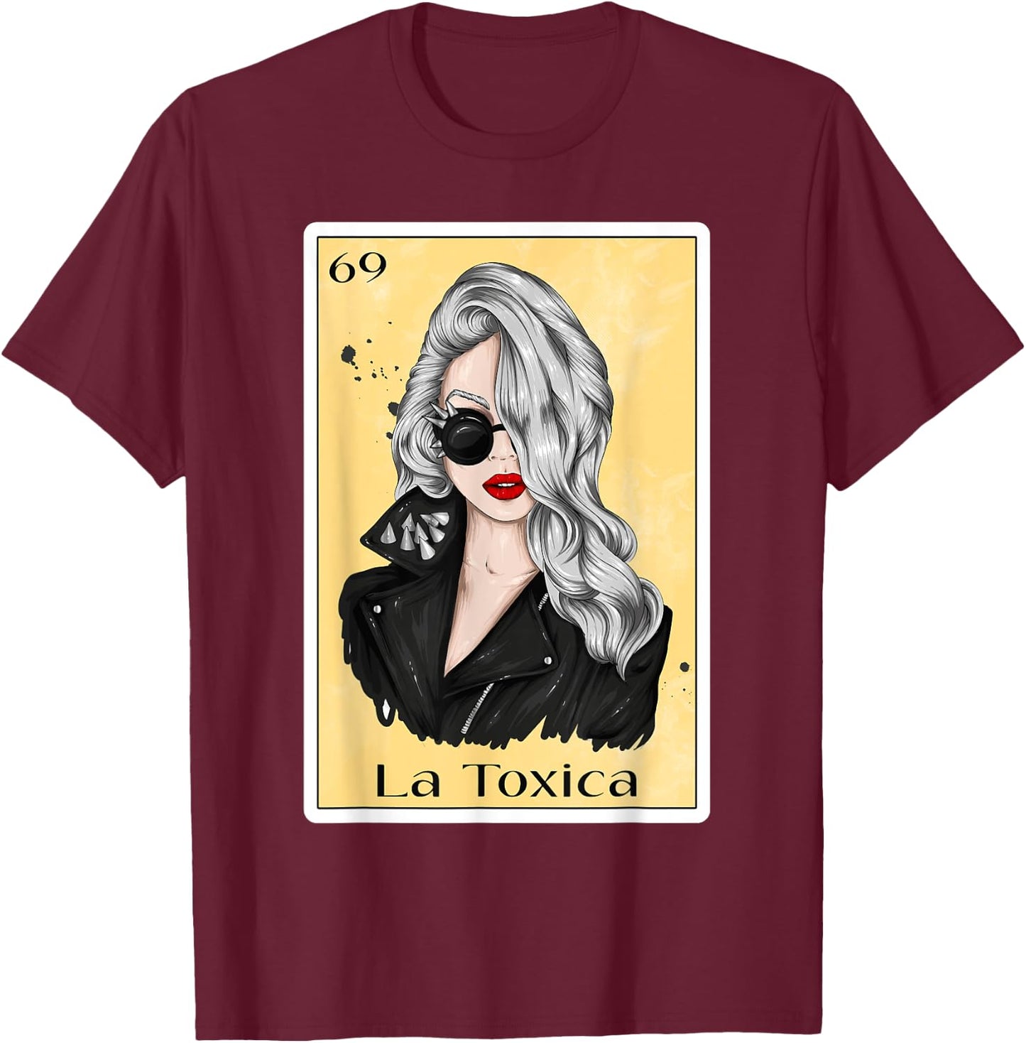 Women Spanish-Mexican Bingo Gifts Girls Toxica - La Toxica T-Shirt - T-Shirt | Maroon