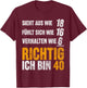 Vintage 40 Man Funny Gift 40th Birthday , black T-Shirt - T-Shirt | Maroon