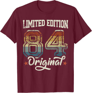 40th Birthday Man Woman 40 Years 1984 Decorative Funny Gift , black T-Shirt - T-Shirt | Maroon