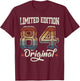 40th Birthday Man Woman 40 Years 1984 Decorative Funny Gift , black T-Shirt - T-Shirt | Maroon