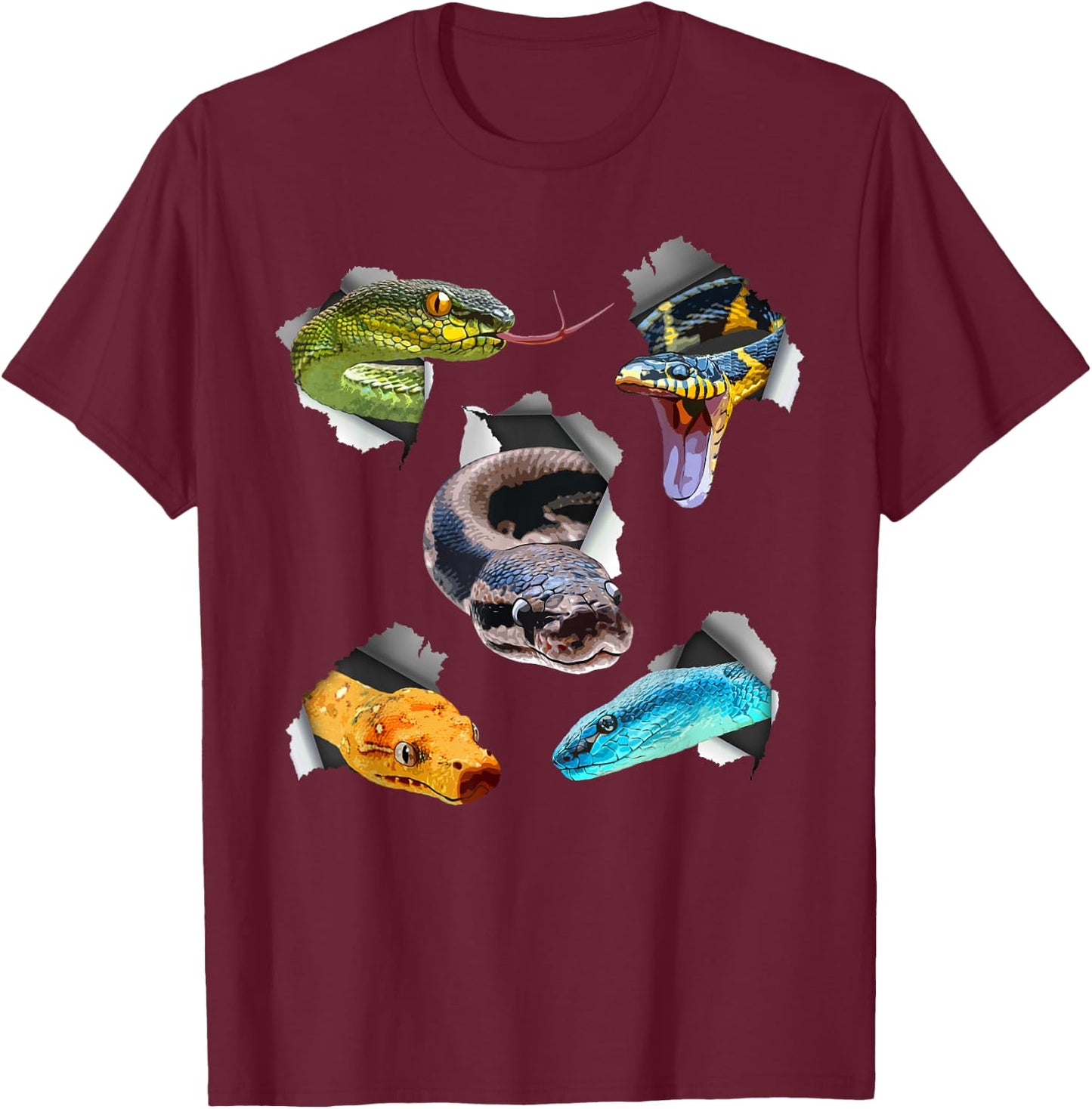 Funny Snake Design Women Kids Toddler Reptile Lover T-Shirt - T-Shirt | Maroon