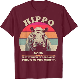 Hippo Definition Shirts Kids Cool Hippopotamus Funny T-Shirt - T-Shirt | Maroon