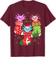 Kawaii Axolotl Christmas Stocking Kid Youth Teen Pajamas Pjs T-Shirt - T-Shirt | Maroon
