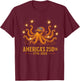 Americas 250th 1776-2026 Patriotic Octopus 4th of July T-Shirt - T-Shirt | Maroon