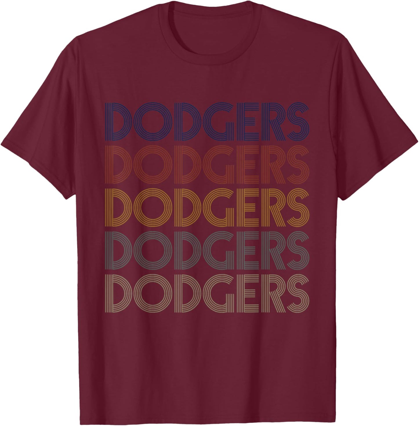 Dodgers Name Retro Vintage Apparel Gift Dodgers Lover T-Shirt - T-Shirt | Maroon