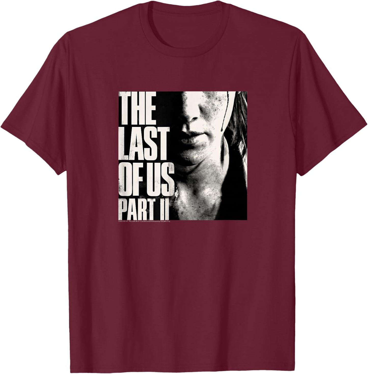 The Last of Us Ellie Pop Art T-Shirt - T-Shirt | Maroon