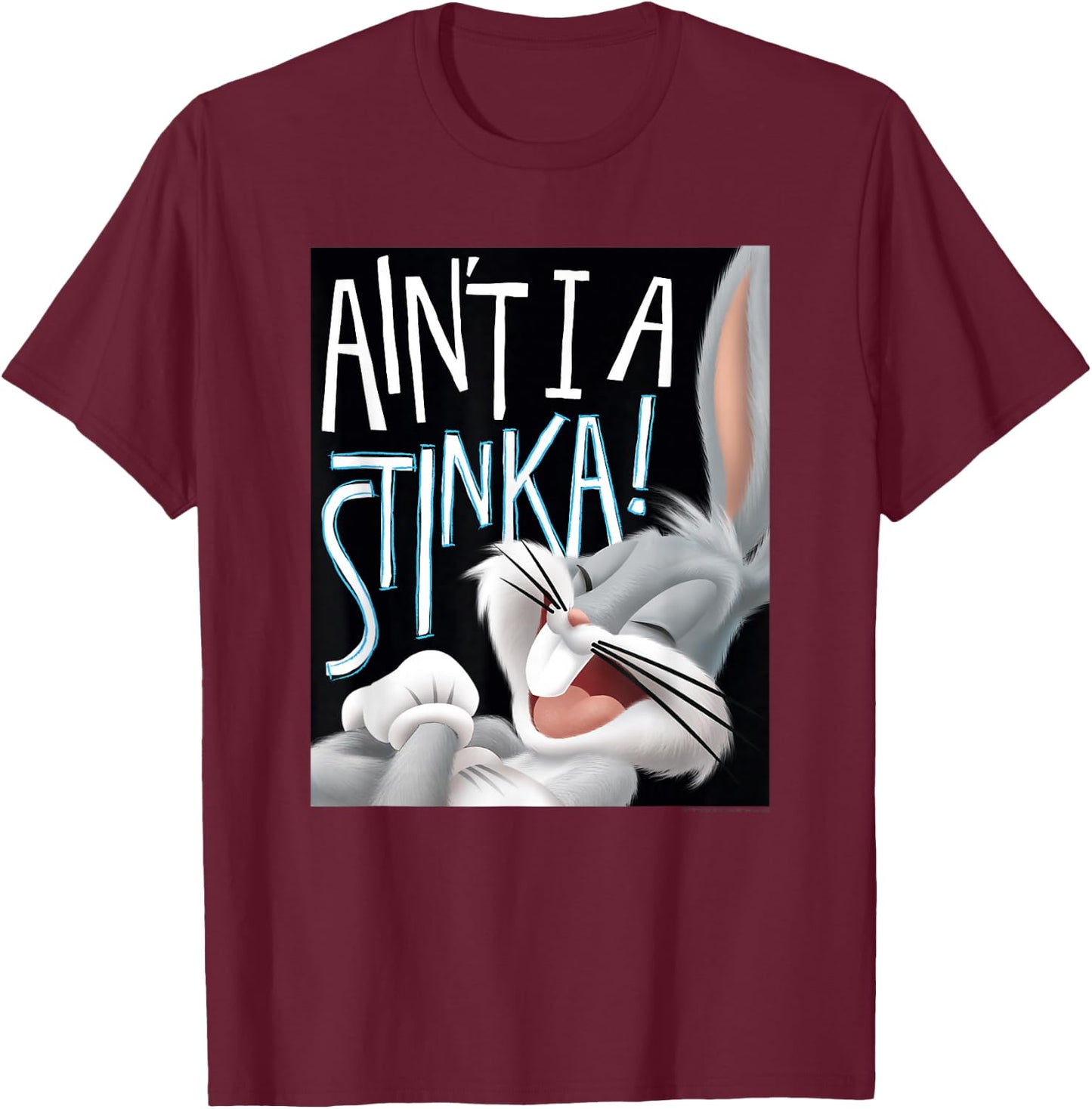 Looney Tunes Bugs Bunny Ain't I a Stinka! T-Shirt - T-Shirt | Maroon