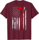 Fireman Thin Red Line American Flag Axe Gift Firefighter T-Shirt - T-Shirt | Maroon