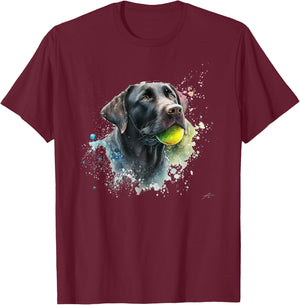 Cute Black Lab Black Labrador Retriever Puppy Dog Mom Animal Men Women Kids T-Shirt - T-Shirt | Maroon