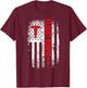 US American Flag Flight Nurse Funny Nursing Men T-Shirt - T-Shirt | Maroon