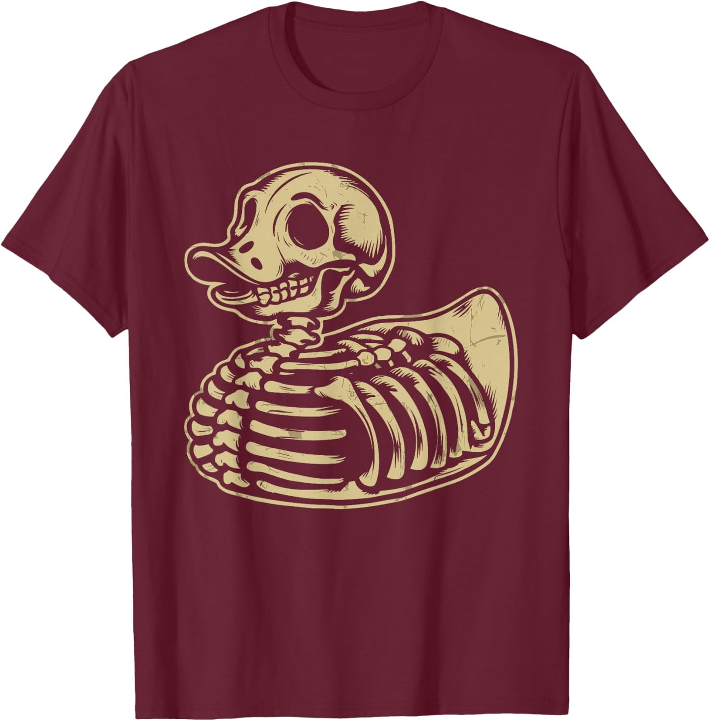 Rubber Duck Skeleton Rubber Duckie Costume Party T-Shirt - T-Shirt | Maroon