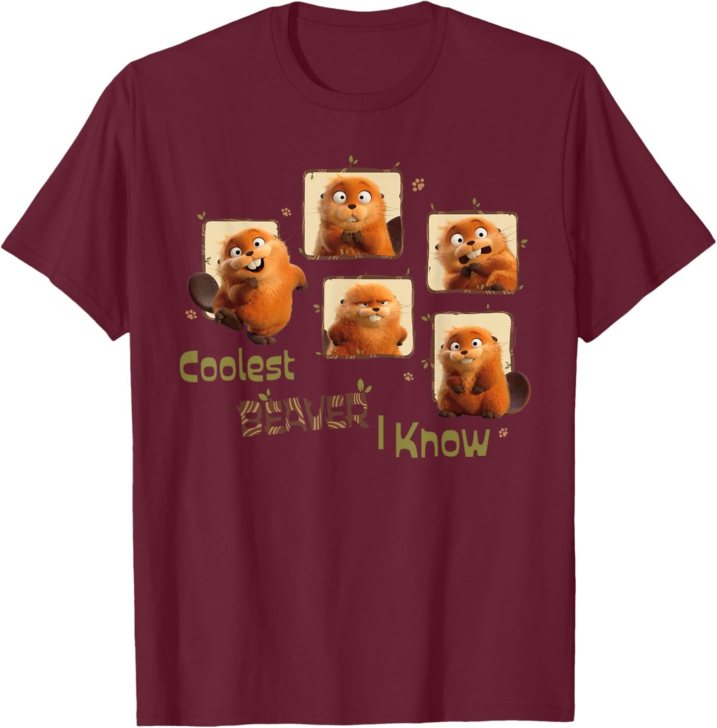 Disney and Pixar's Hoppers Mabel Moods Coolest Beaver I Know T-Shirt - T-Shirt | Maroon