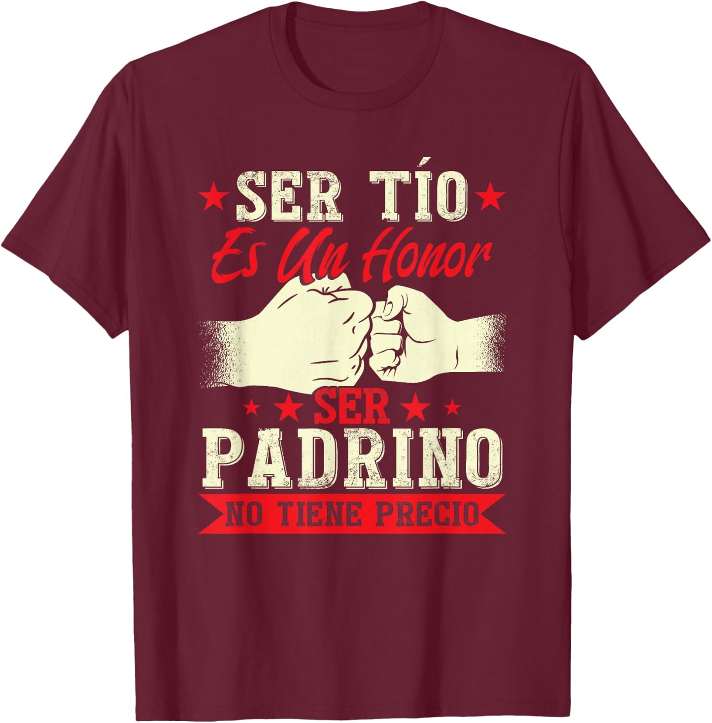 Tío Padrino T-Shirt - T-Shirt | Maroon