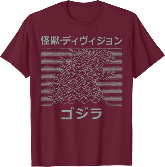 Japanese Anime Division Art Graphic T-Shirt - T-Shirt | Maroon