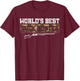 Duck Hunting Hunter Vintage World's Best Duck Hunter T-Shirt - T-Shirt | Maroon