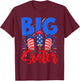 This Little Is Going to Be Big Sister, 4th July Big Sister T-Shirt - T-Shirt | Maroon