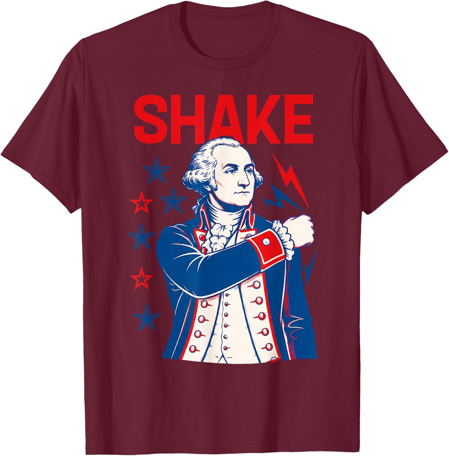 Funny Shake and Bake 4th of July Couple Matching T-Shirt - T-Shirt | Maroon