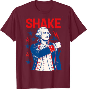 Funny Shake and Bake 4th of July Couple Matching T-Shirt - T-Shirt | Maroon
