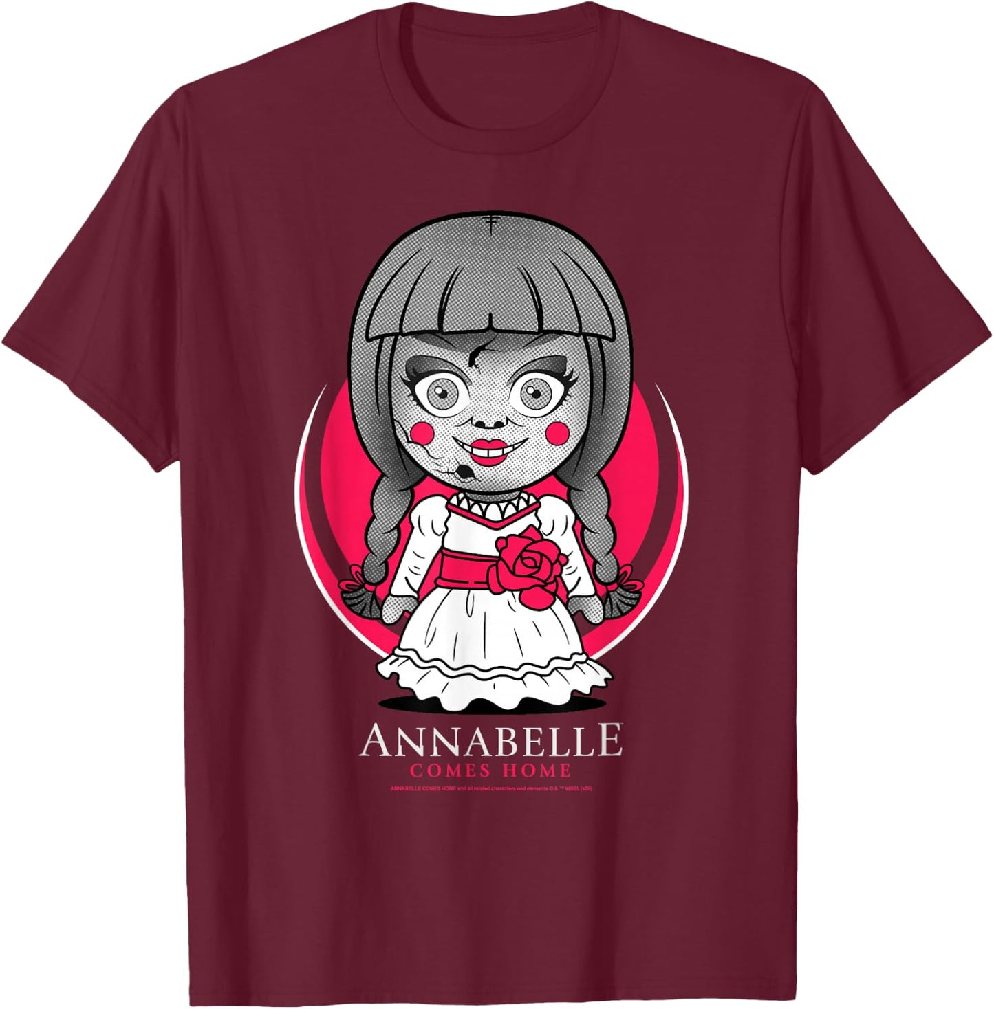 Annabelle Comes Home Chibi Annabelle T-Shirt - T-Shirt | Maroon